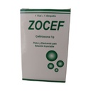 [ZOCEF] ZOCEF - Polvo para solucion inyectable - 1 vial + 1 ampolla solvente x 3.5 mL via I.M. - 1 g