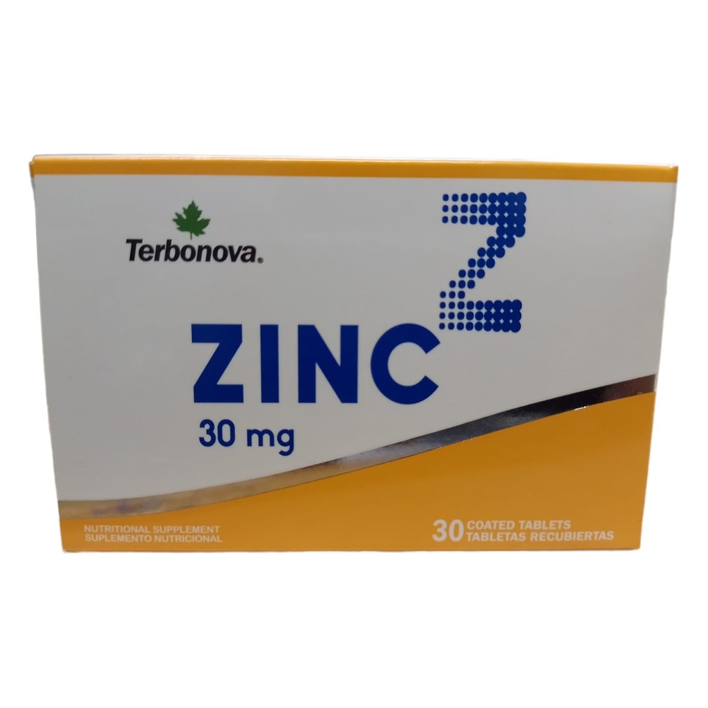 ZINC - Tabletas recubiertas caja x 30 - 30 mg