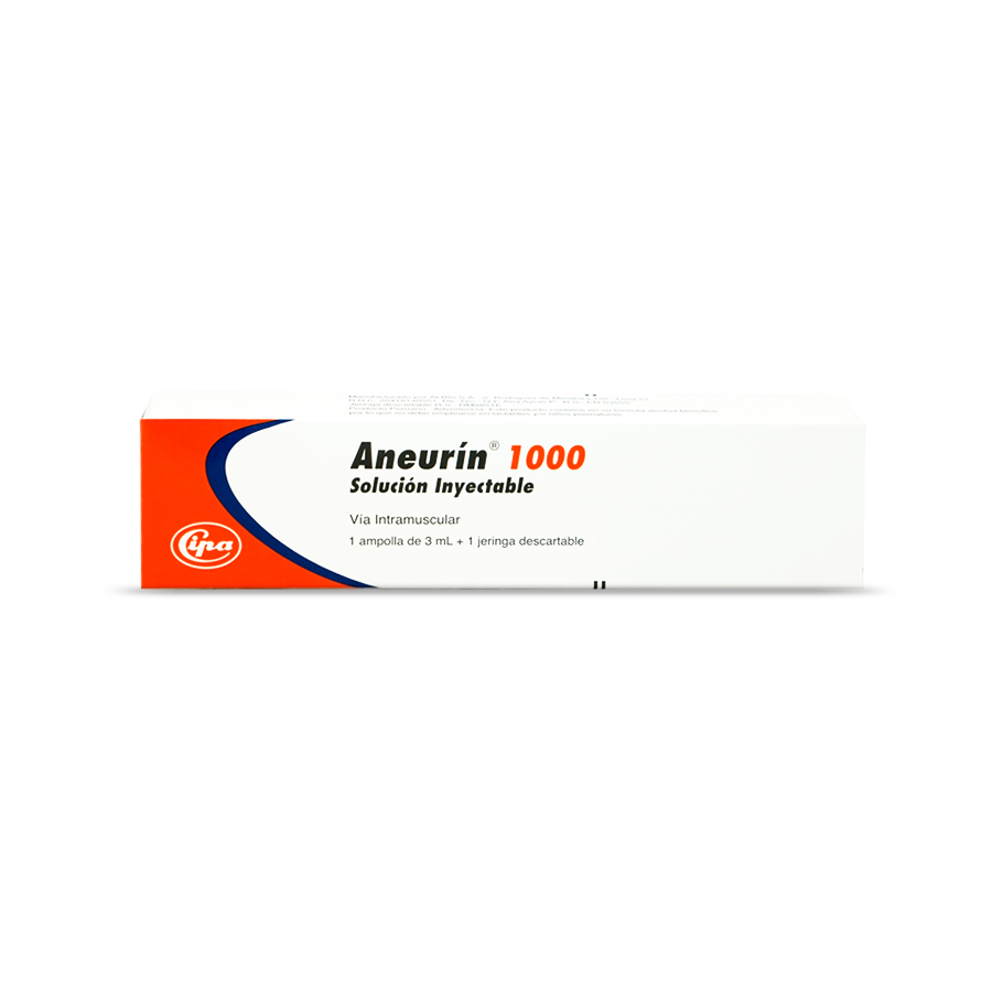 ANEURIN 1000 - Solucion inyectable ampolla via I.M. x 3 mL + 1 jeringa descartable