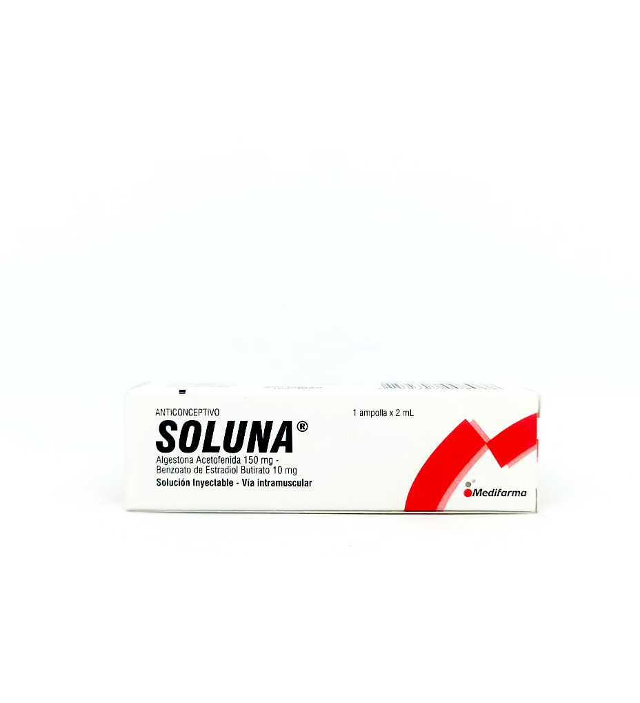 SOLUNA - Solucion inyectable - via I.M 1 ampolla x 2 mL - 150 mg + 10 mg