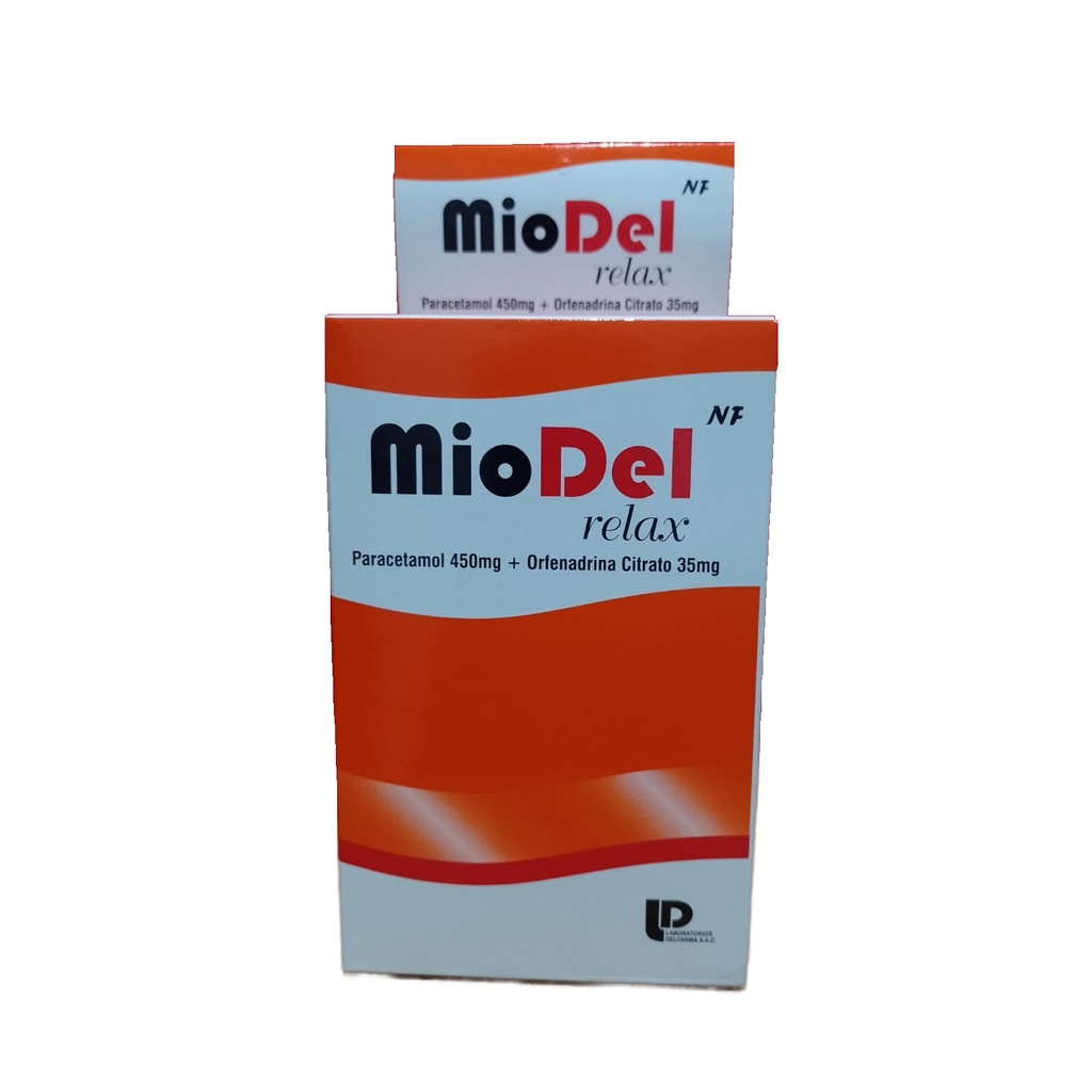 MIODEL RELAX NF - Tabletas recubiertas caja x 100 - 450 mg + 35 mg