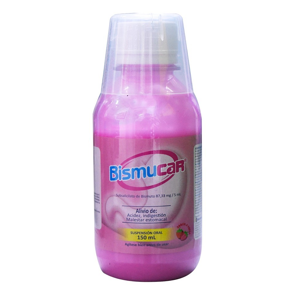 BISMUCAR - Suspension oral - SABOR FRESA x 150 mL - 87.33 mg / 5 mL