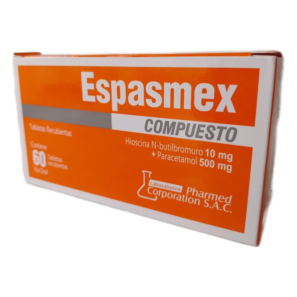 ESPASMEX COMPUESTO - Tabletas recubiertas caja x 60 - 10 mg + 500 mg