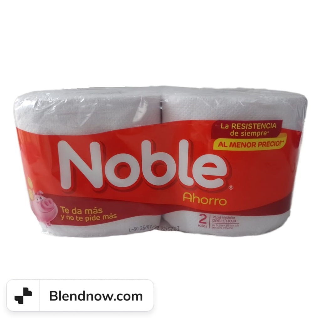 NOBLE - Papel higienico DOBLE HOJA - 20 metros x 2 ROLLOS (copiar)