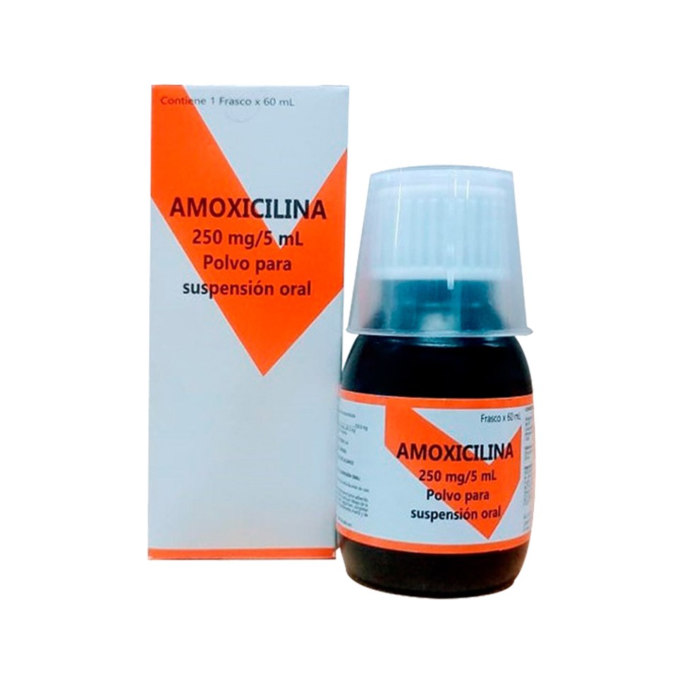 AMOXICILINA FARMINDUSTRIA - Polvo para suspension oral x 60 mL - 250 mg / 5 mL (copiar)