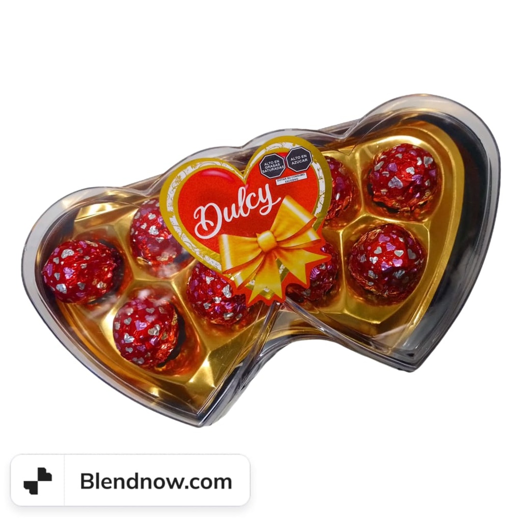 CHOCOLATES - Caja de chocolates DULCY en envase de forma corazones