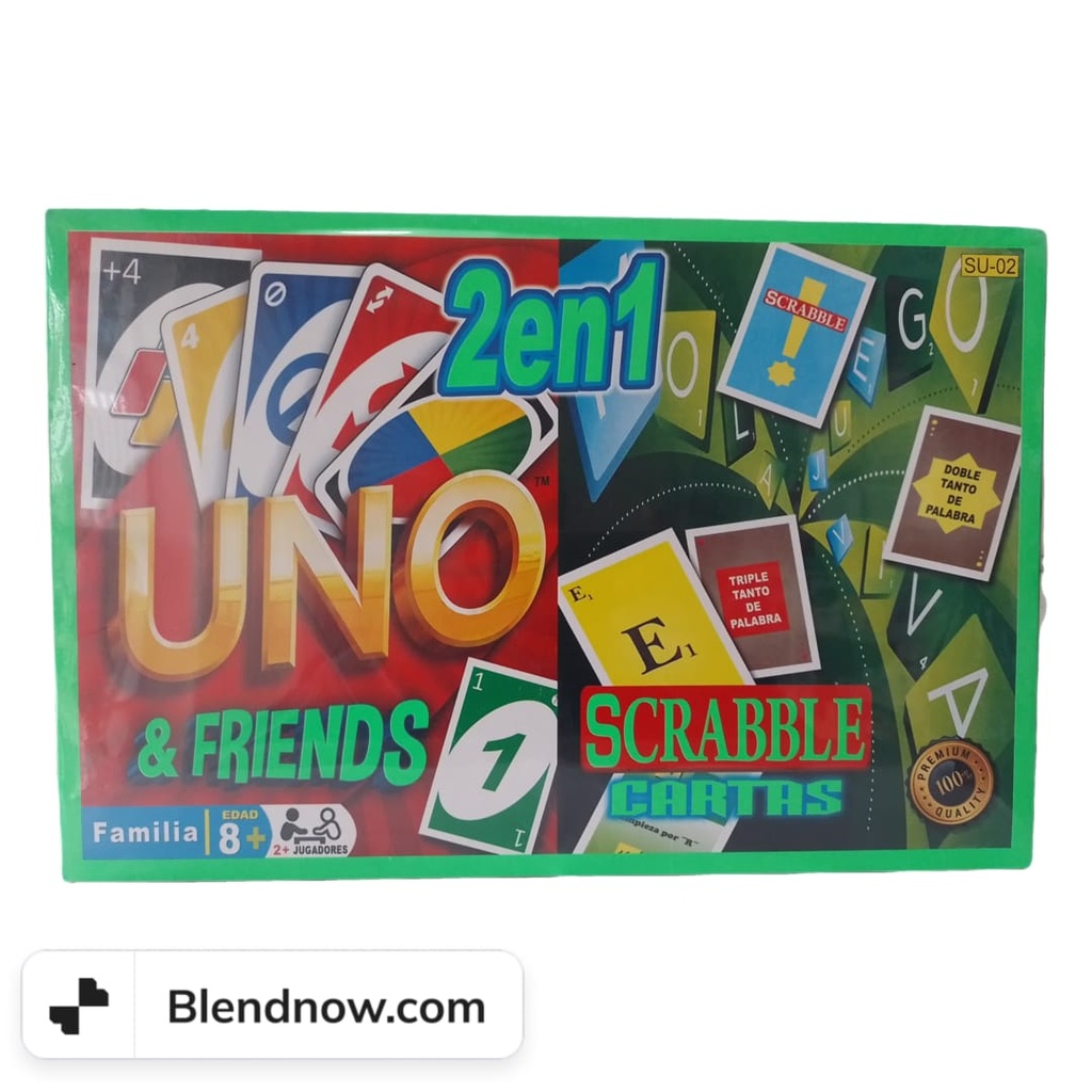 UNO &amp; FRIENDS SCRABBLE CARTAS - Juego didactico 2 en 1