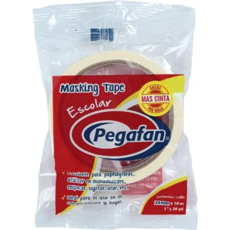 CINTA MASKINGTAPE - Cinta maskingtape Escolar PEFAGAN 1&quot; x 20 yardas