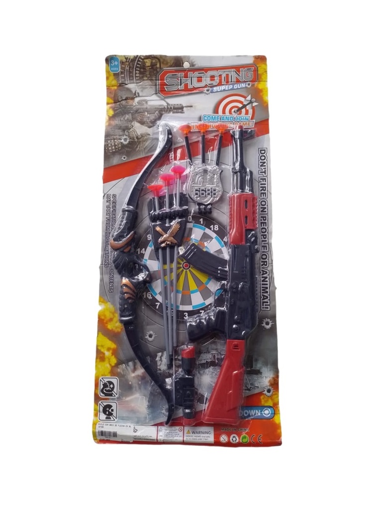 ARCO RIFLE - Juguete de arco rifle SHOOTING SUPER GUN en mica