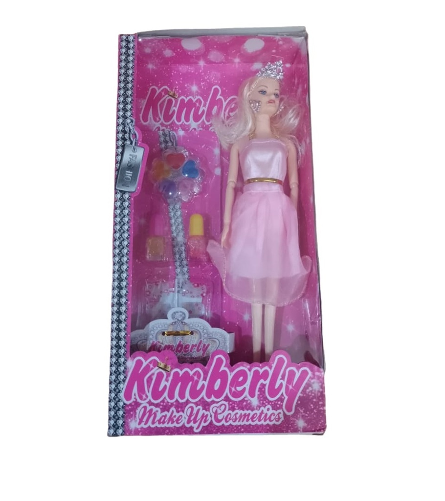 MUNECA COSMETICO - Muneca con cosmeticos KIMBERLY MAKE UP COSMETICS en caja