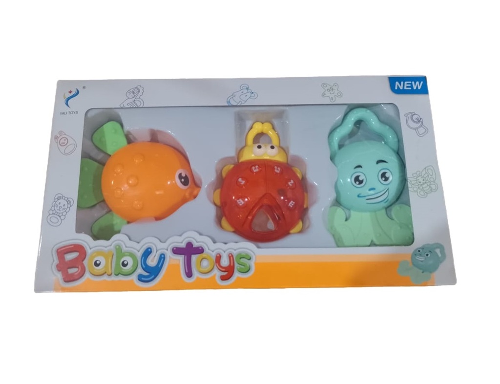 SONAJA - Sonajas para bebe BABY TOYS caja x 3