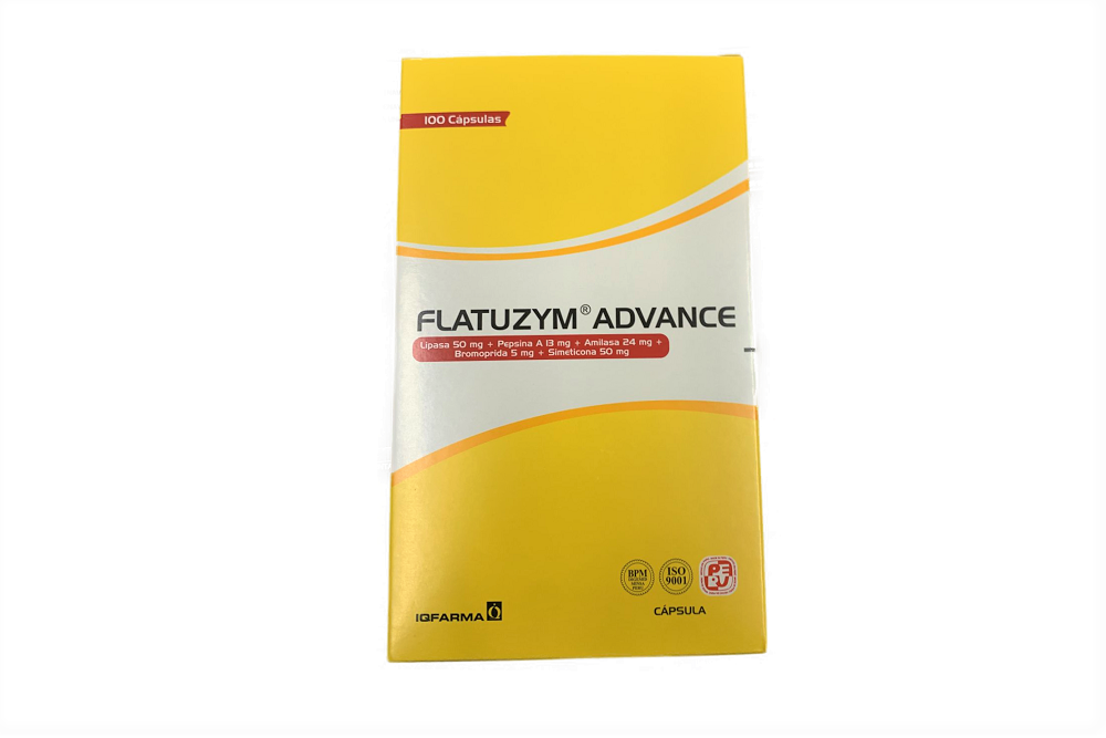 FLATUZYM - Capsulas caja x 100 - 7 mg + 30 mg + 25 mg + 40 mg (copiar)