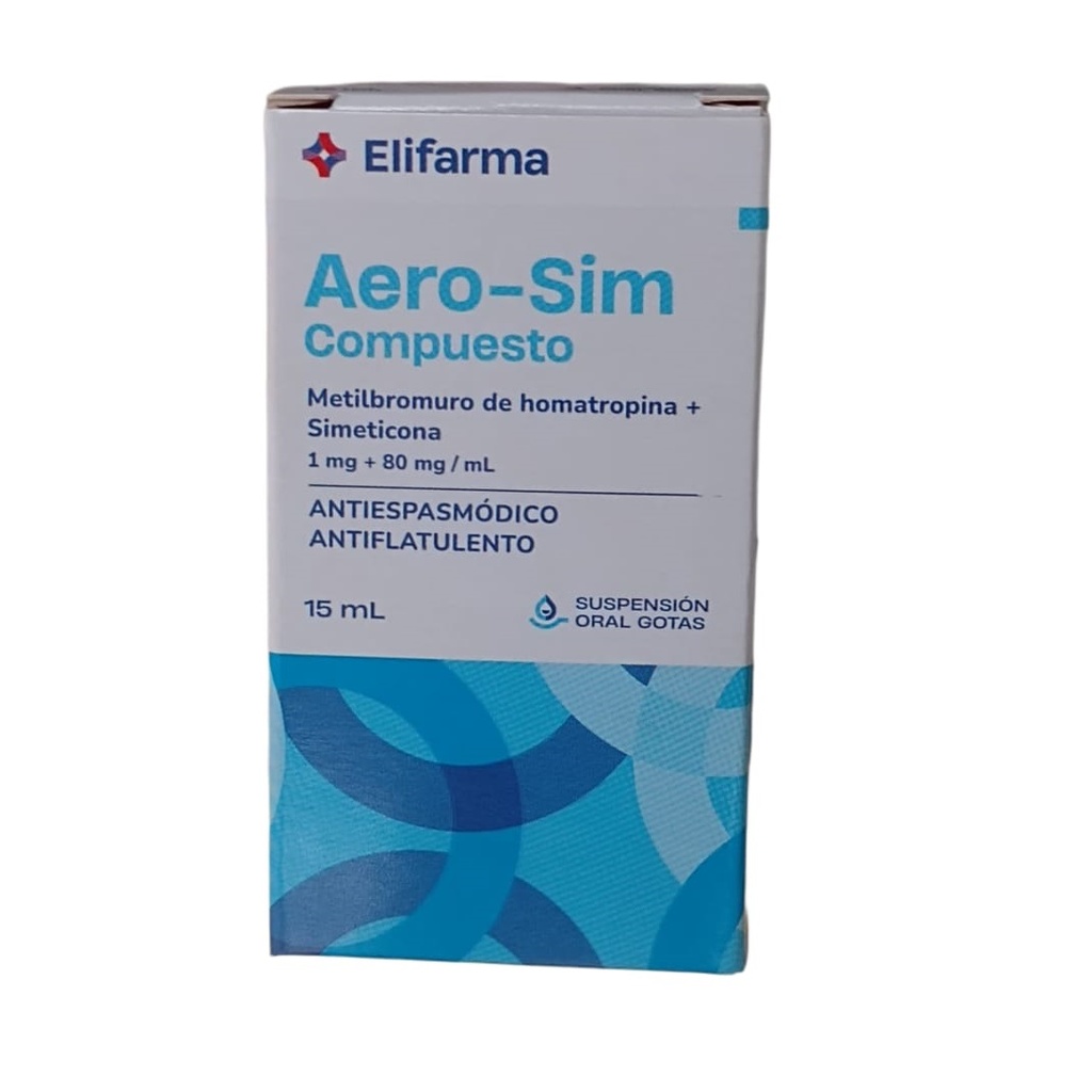 AERO - SIM COMPUESTO - Suspension oral gotas x 15 mL - 1 mg + 80 mg / mL