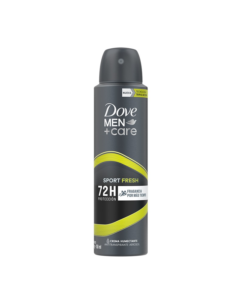 DOVE MEN +CARE - Aerosol antitranspirante - 1/4 CREMA HUMECTANTE 72H - SPORT FRESH x 89 g / 150 mL