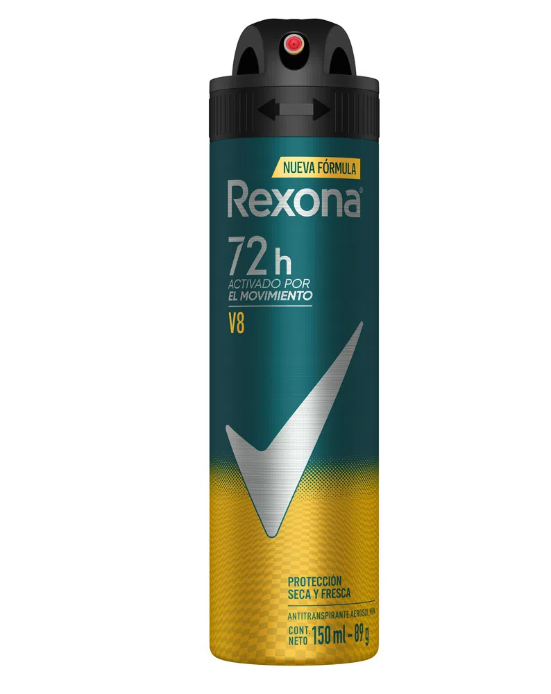 REXONA - Aerosol antitranspirante ACTIVADO POR EL MOVIMIENTO - V8 72 h x 58 g / 98 mL (copiar)