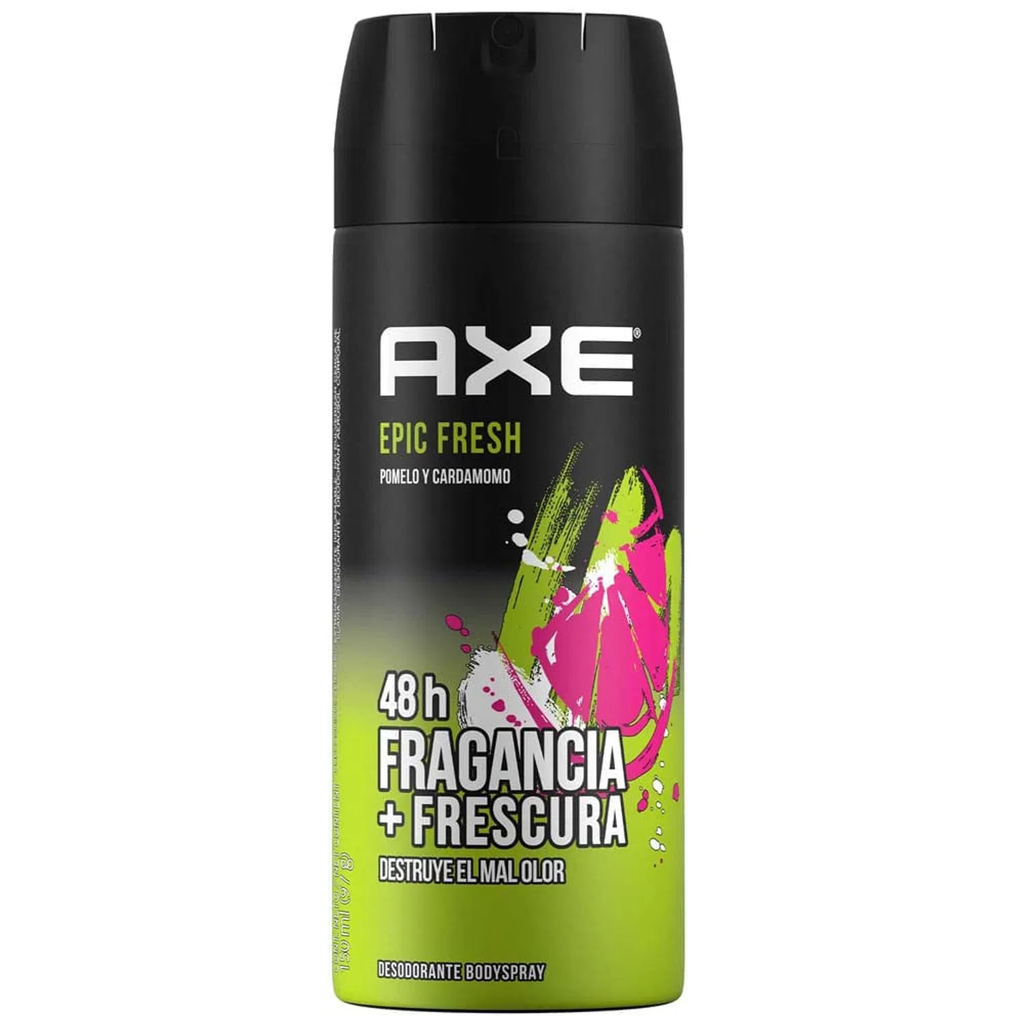 AXE - Aerosol antitranspirante EPIC FRESH - POMELO Y CARDAMOMO 48H MAXIMA + FRESCURA x 97 g / 150 mL