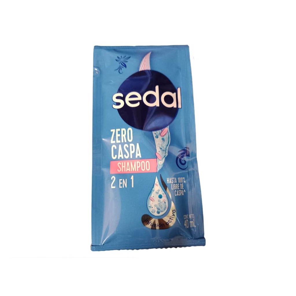 SEDAL - Shampoo ZERO CASPA 2 EN 1 - INFUSION ACTIVA x 40 mL