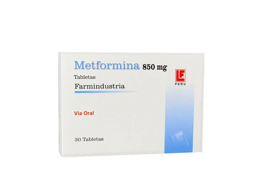 METFORMINA CLORHIDRATO FARMINDUSTRIA - Tabletas caja x 100  - 850 mg