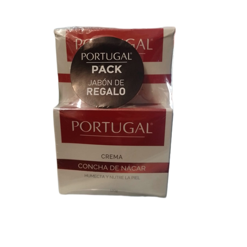 PORTUGAL PACK - Crema CONCHA DE NACAR - HUMECTA Y NUTRE LA PIEL x 120 g + Jabon CONCHA DE NACAR x 80 g