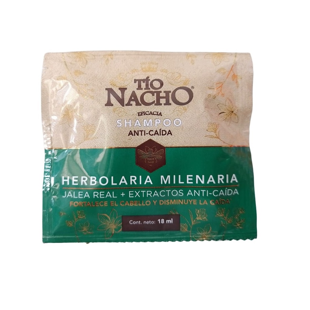 TIO NACHO - Shampoo ANTI CAIDA - HERBOLARIA MILENARIA x 18 mL