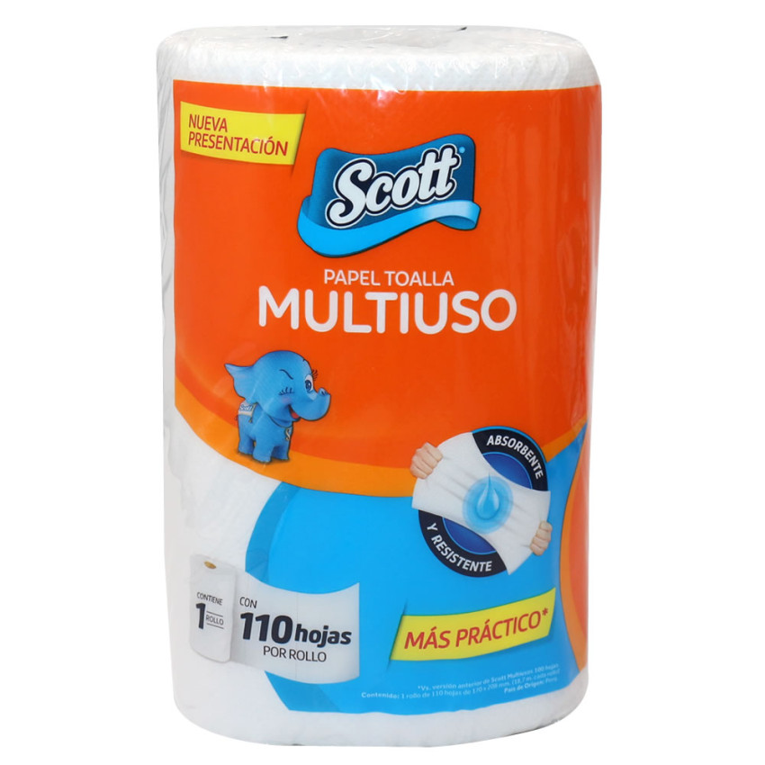 SCOTT - Papel toalla MULTIUSO x 110 hojas