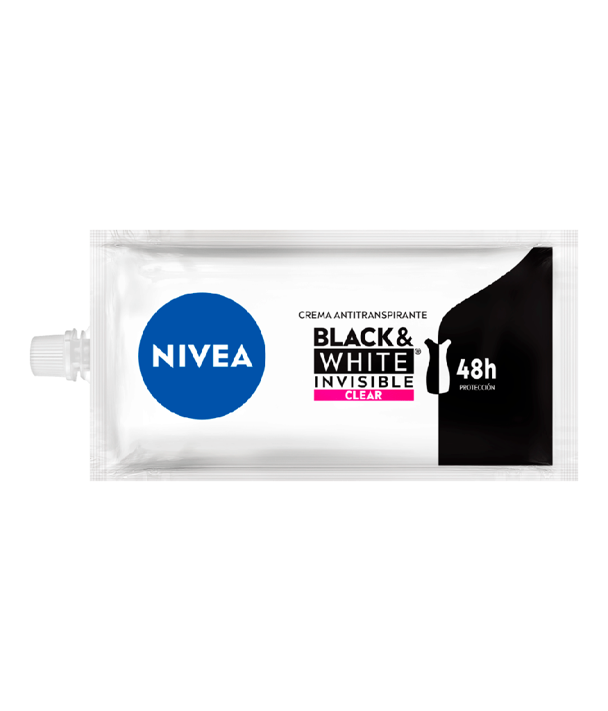 NIVEA - Crema antitranspirante INVISIBLE FOR BLACK &amp; WHITE - CLEAR 48H x 10 mL (copiar)