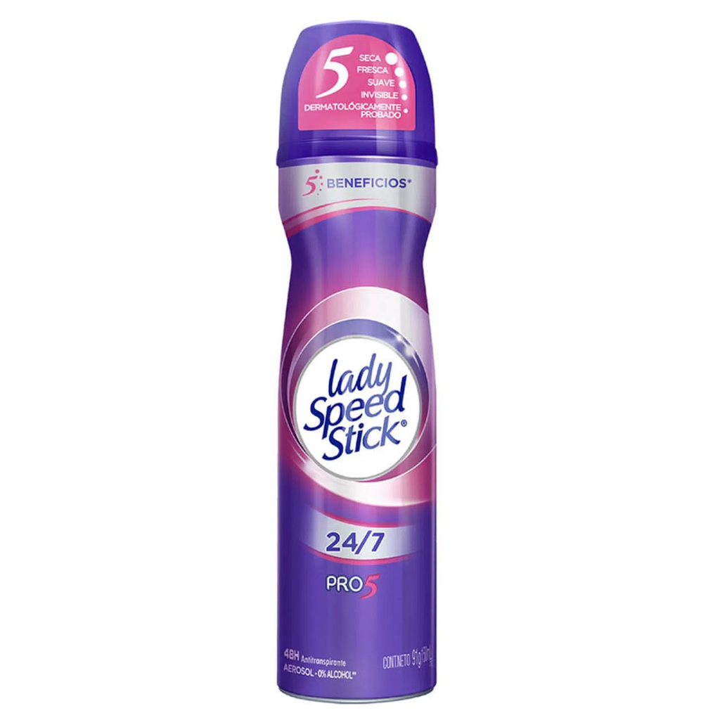 LADY SPEED STICK - Aerosol antitranspirante 24/7 PRO 5 x 91 g / 150 mL