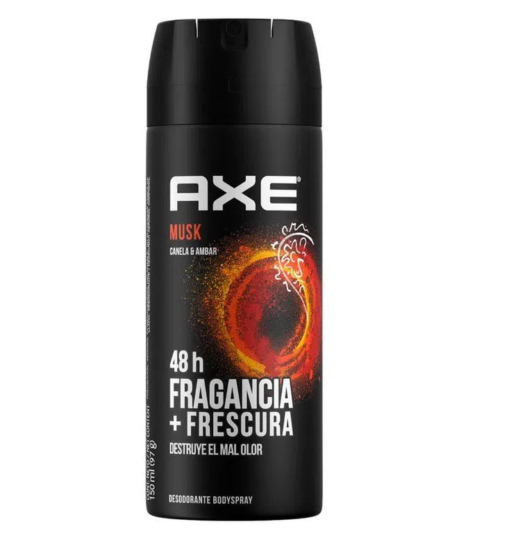 AXE - Desodorante corporal en spray COLLISION CUERO &amp; COOKIES 48h FRAGANCIA + FRESCURA x 97 g / 150 mL (copiar)