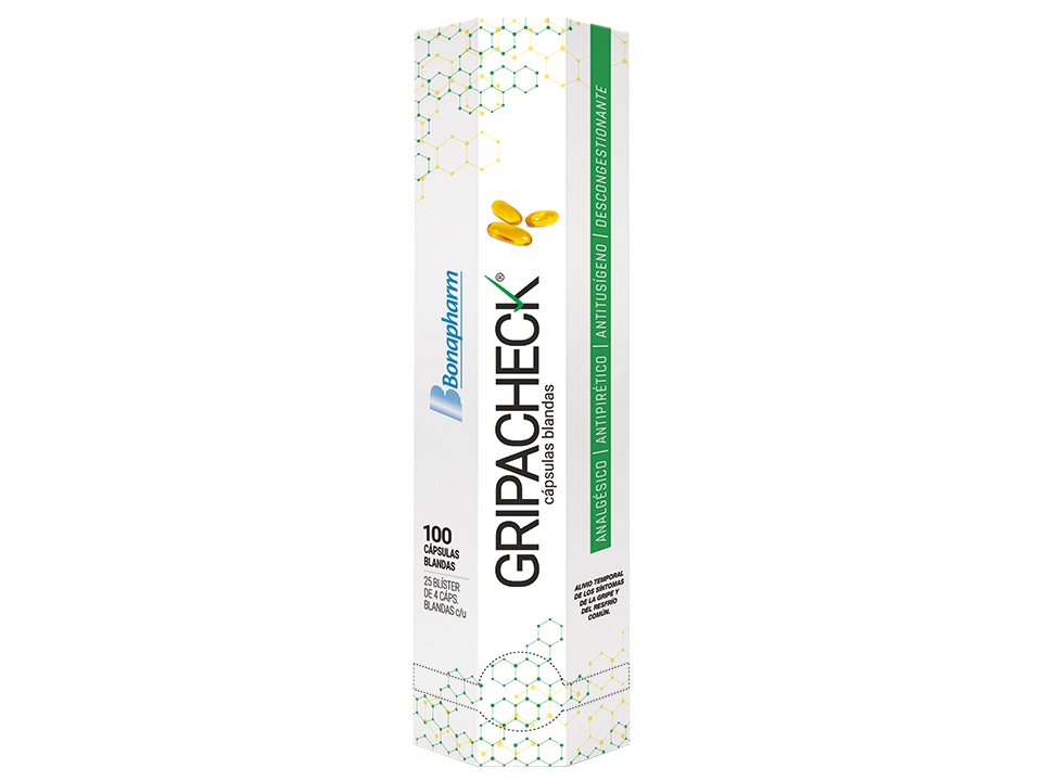 GRIPACHECK - Capsulas blandas caja x 100 - 325 mg + 10 mg + 5 mg