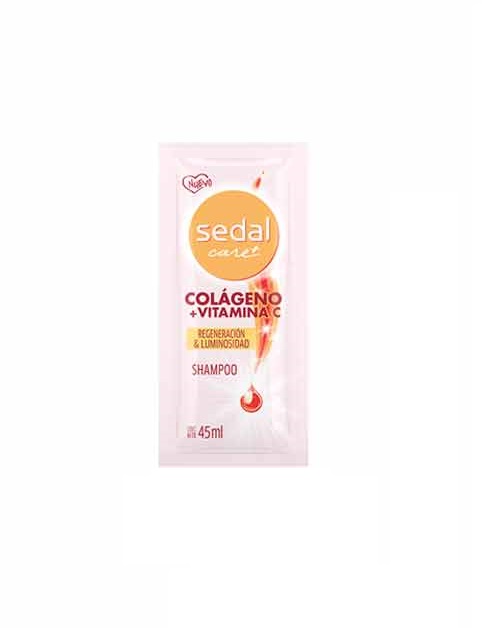 SEDAL - Shampoo CARE - COLAGENO + VITAMINA C - REGENERACION &amp; LUMINOSIDAD x 45 mL