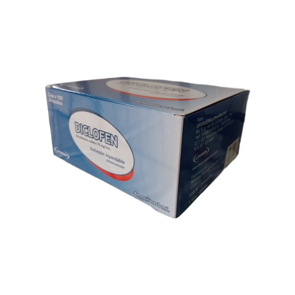 DICLOFENACO SODICO M&amp;F- Solucion inyectable ampolla via I.M. caja x 10 - 75 mg / 3 mL (copiar)