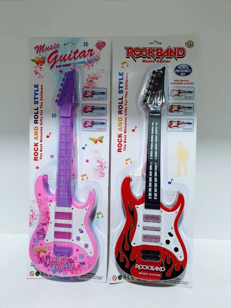 GUITARRA - Guitarra de juguete ROCKBAND y MUSIC GUITAR en blister