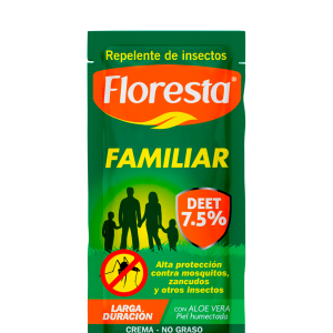 REPELENTE FLORESTA EXTREMO - Crema - NO GRASO EXTRA DURACION con ALOE VERA caja x 20 sachets - 10 mL (copiar)