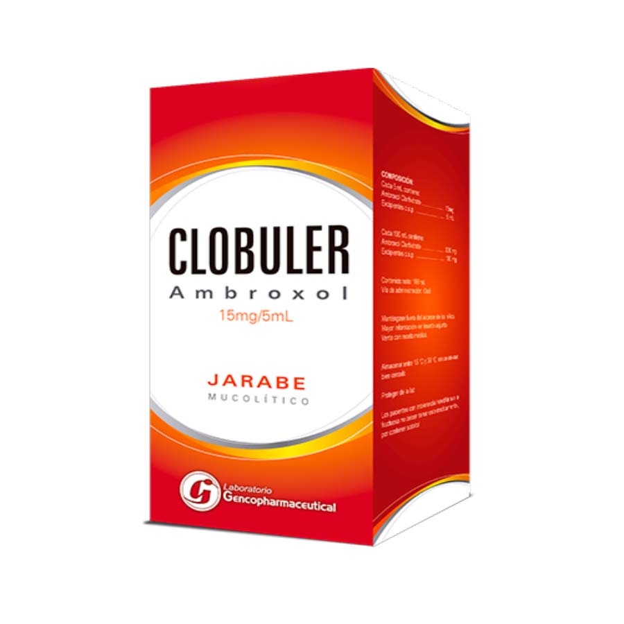 CLOBULER - Jarabe mucolitico x 100 mL - 15 mg / 5 mL