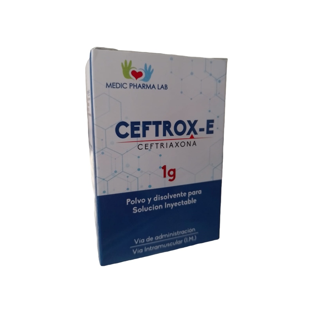 CEFTROX-E - Solucion inyectable ampolla - polvo + disolvente via I.M. - 1 g