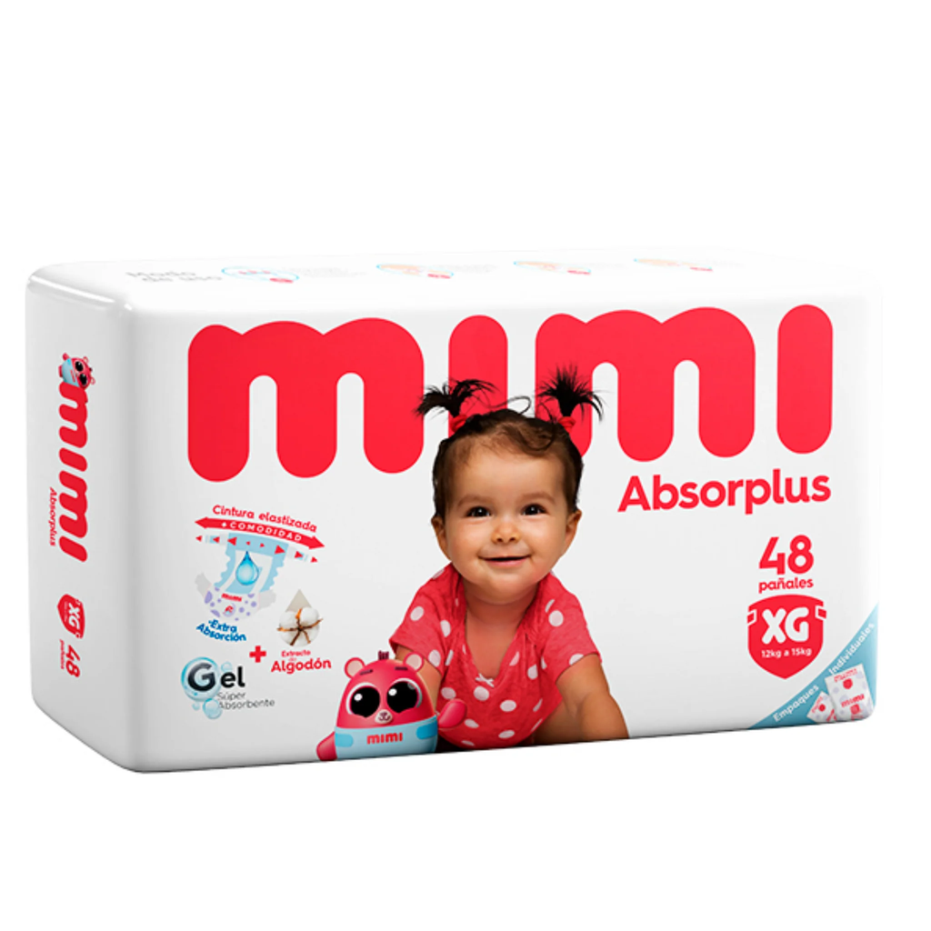 PANALES MIMI - Panales desechables MIMI ABSORPLUS - EXTRA ABSORCION