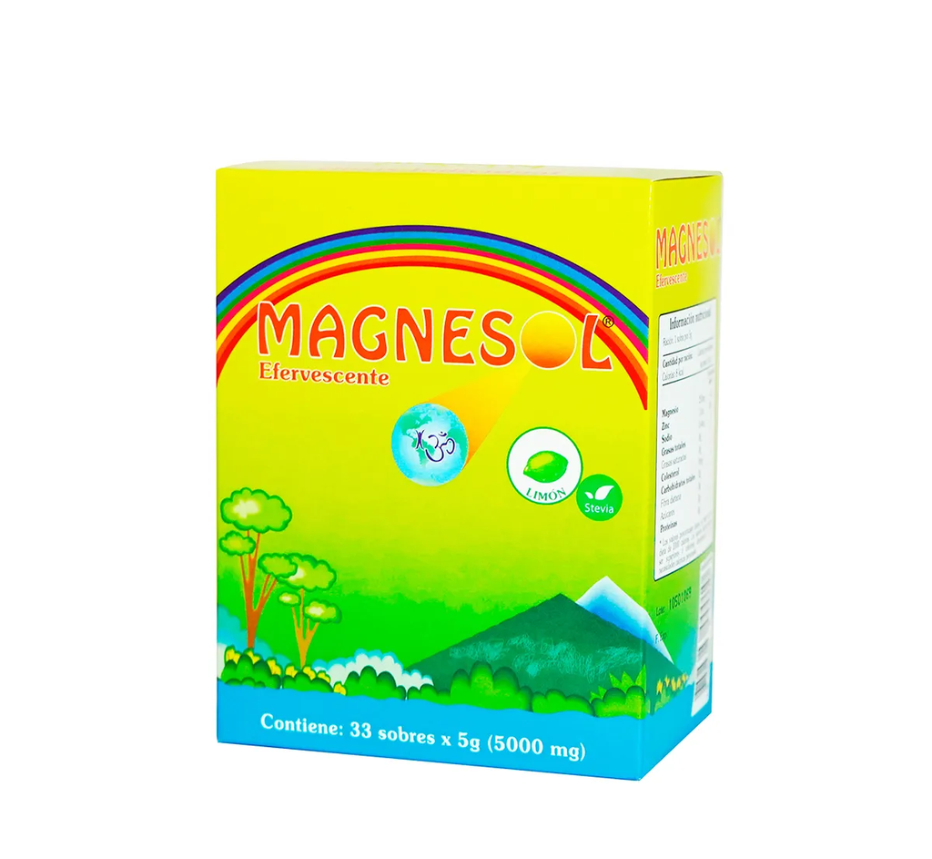 MAGNESOL LIMON - Efervescente caja x 33 sobres - 5 g