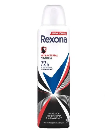 REXONA - Antitranspirante aerosol INVISIBLE - PROTECCION ANTIMANCHAS  72h x 150 mL / 87 g (copiar)