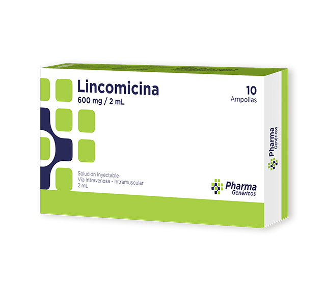 LINCOMICINA PHARMA GENERICOS - Solucion inyectable ampolla via I.M. - I.V. caja x 10 - 600 mg / 2 mL