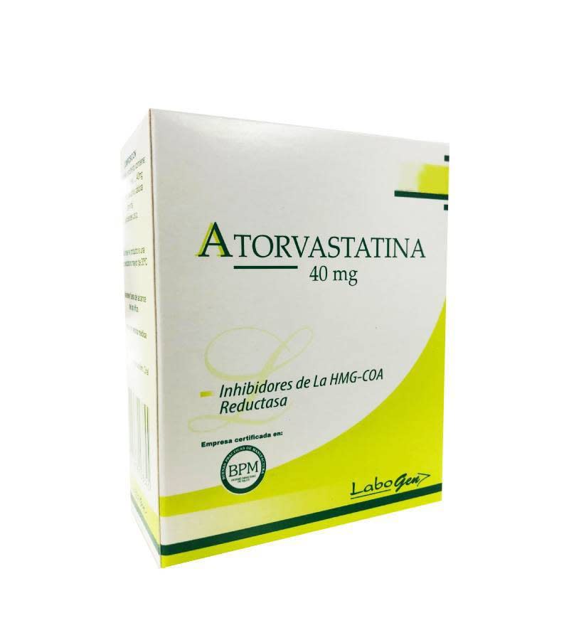 ATORVASTATINA LABOGEN - Tabletas recubiertas caja x 100  - 40 mg