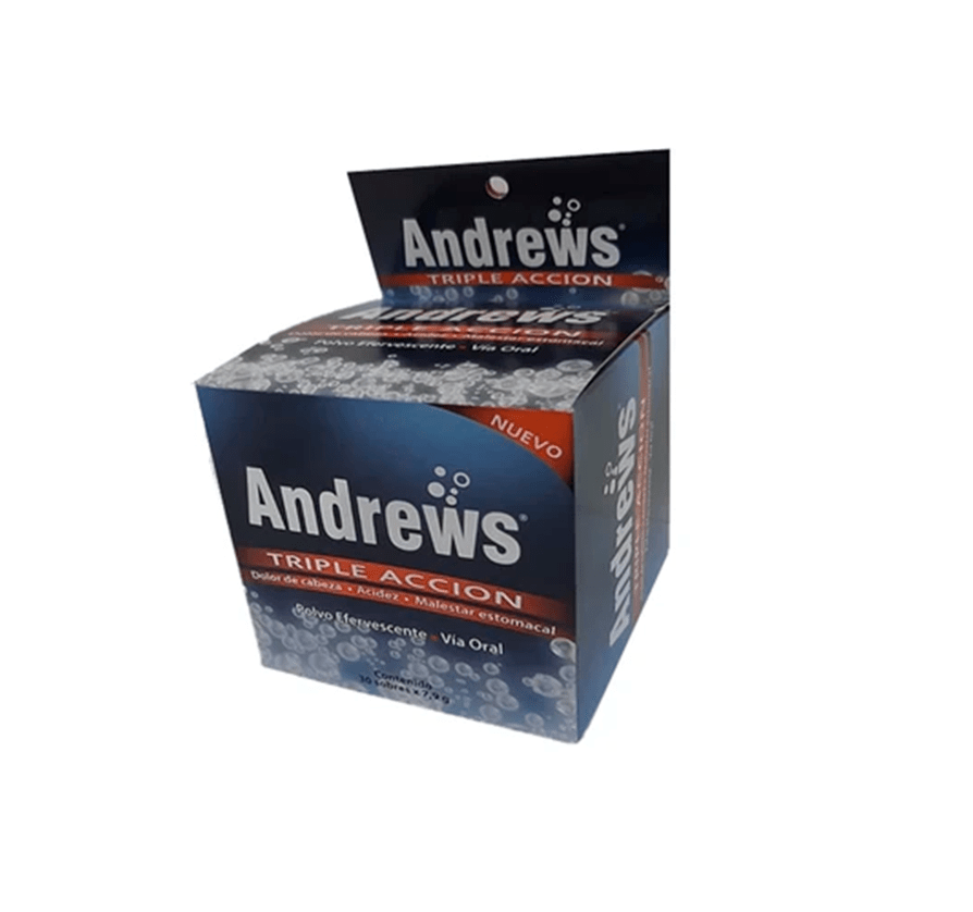 SAL DE ANDREWS TRIPLE ACCION - Sobres polvo efervescente - via oral - caja x 30 - 7.9 g