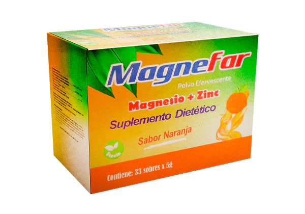 MAGNEFAR - Polvo efervescente caja x 33 sobres - 5 g