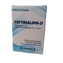 CEFTRIALIPH - D - Solucion inyectable ampolla - polvo + disolvente via I.M. - 1 g