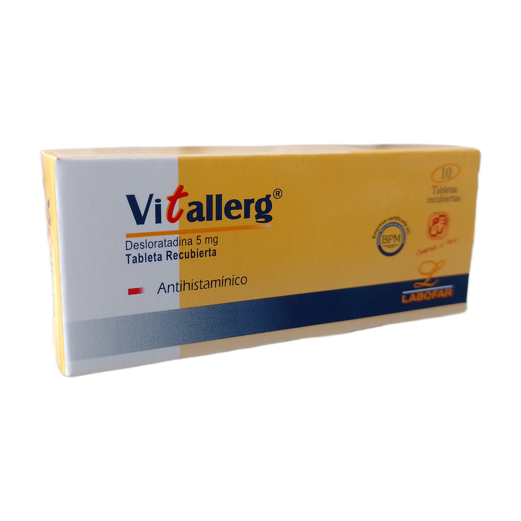 VITALLERG - Tabletas recubiertas caja x 10 - 5 mg