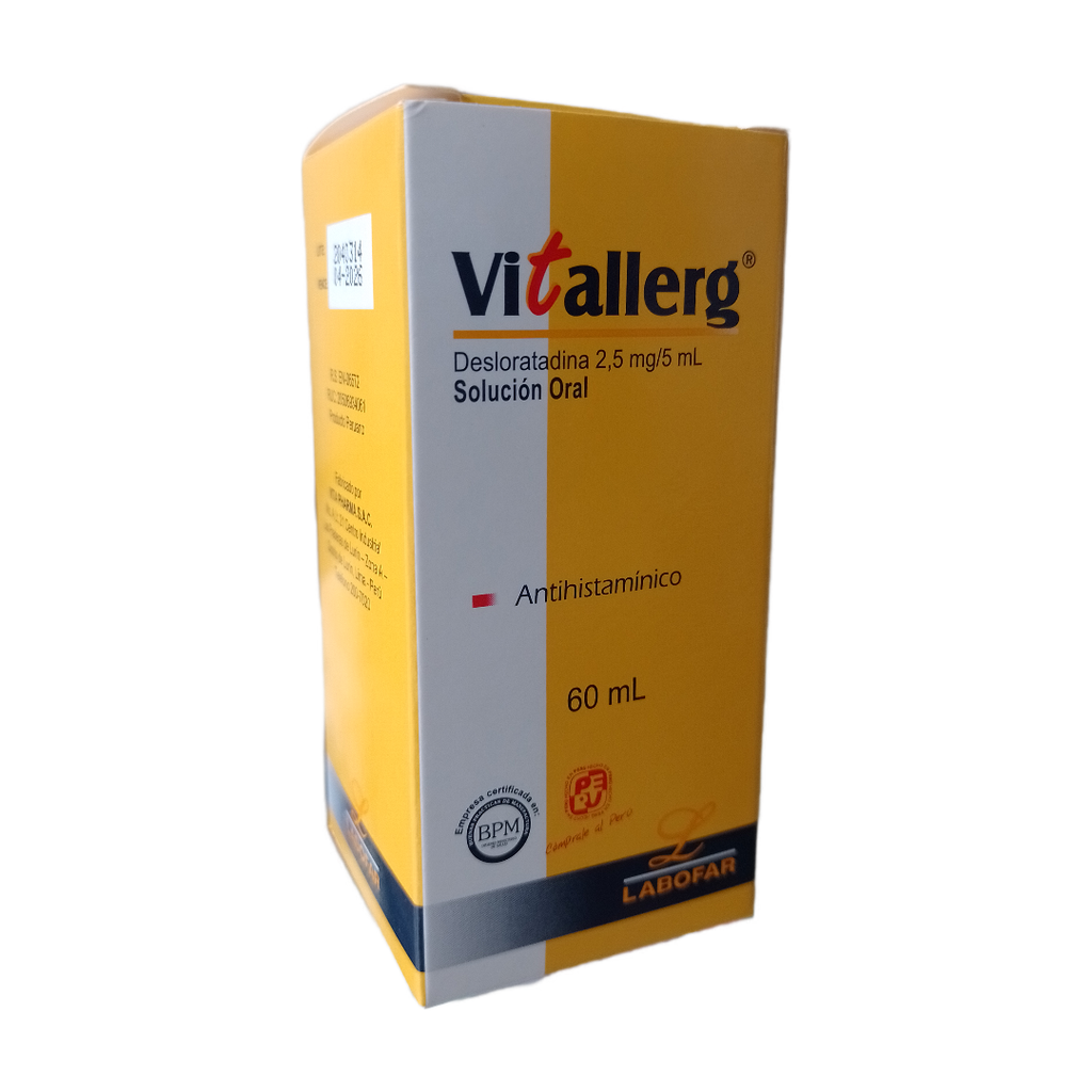 VITALLERG - Solucion oral x 60 mL - 2.5 mg / 5 mL