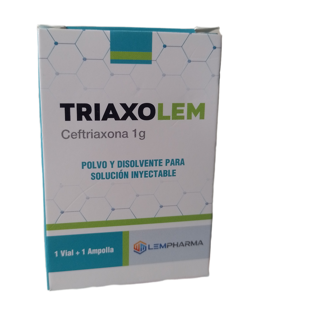 TRIAXOLEM - Polvo y disolvente para solucion inyectable - 1 vial + 1 ampolla solvente x 3.5 mL via I.M. - 1 g