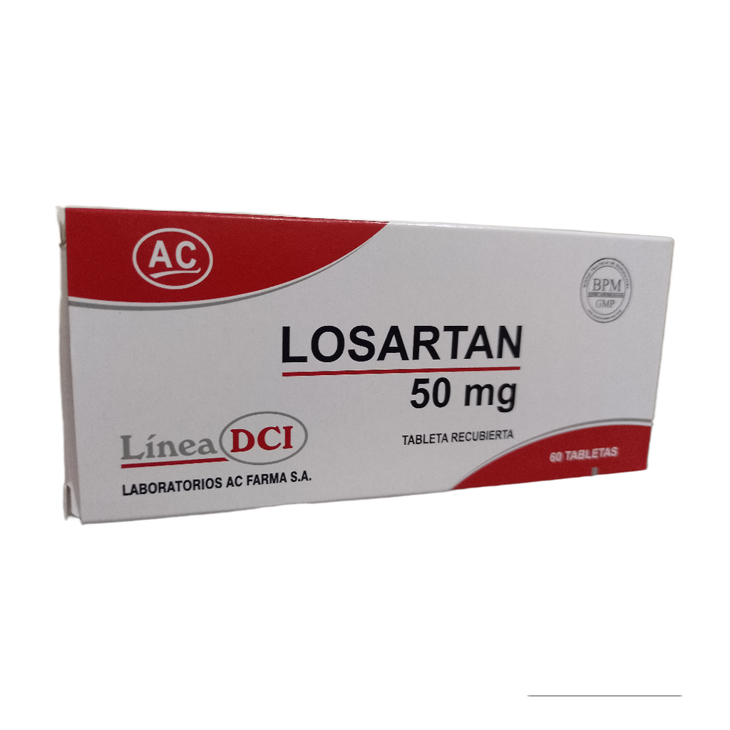 LOSARTAN AC FARMA - Tabletas caja x 100 - 50 mg (copiar)