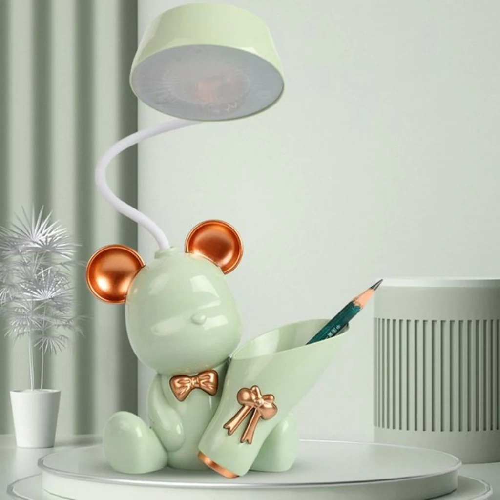 DESK LAMP - Lampara LED - DESK LAMPARA modelo oso con portalapicero y tajador en variedad de colores