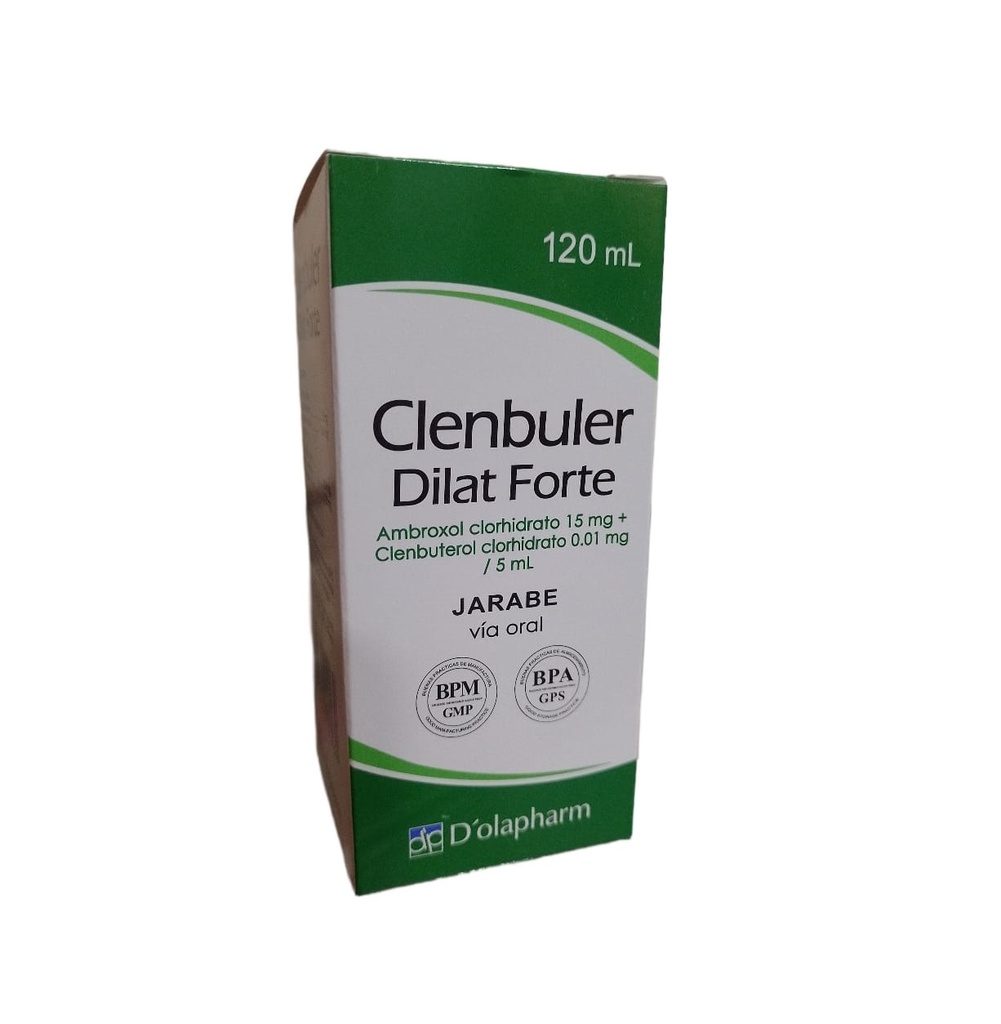 CLENBULER DILAT FORTE - Jarabe x 120 mL - 0.01 mg + 15 mg / 5 mL