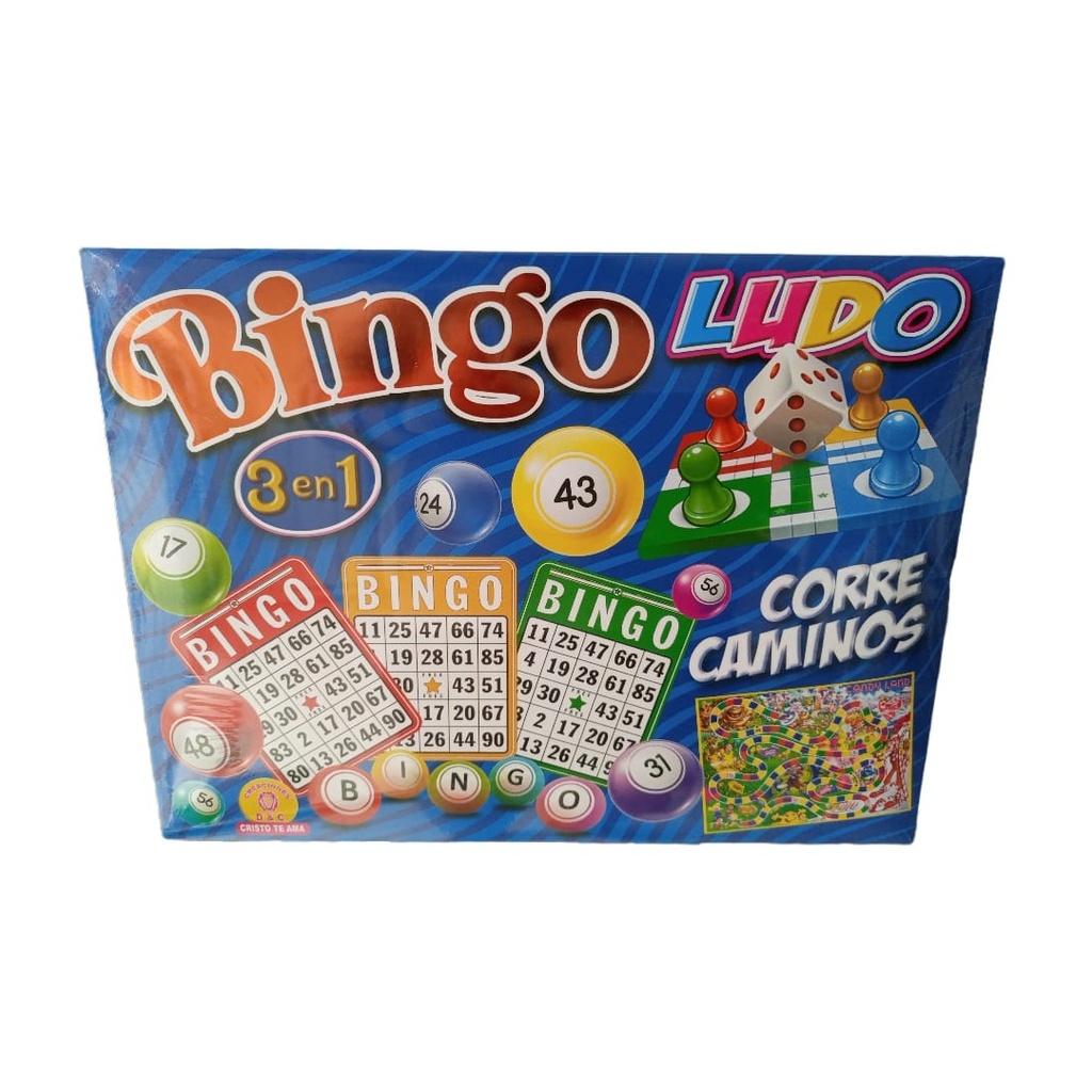 BINGO LUDO CORRE CAMINOS - Juego didactico 3 en 1